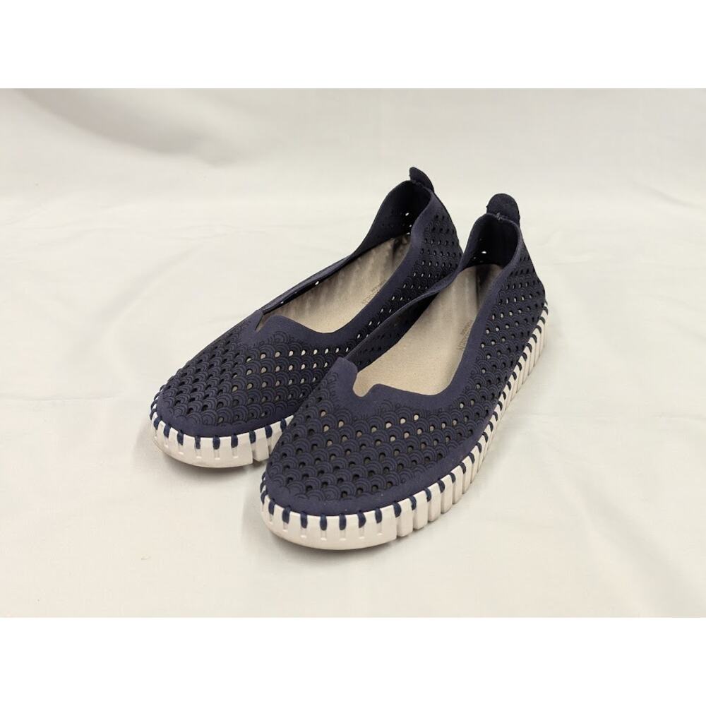 Ilse Jacobsen Slip On Shoes Women's Size 39 US 9 Navy Dark Blue Comfort Flats